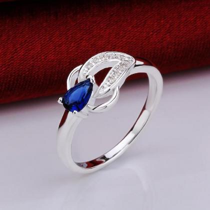 Jenny Jewelry R651 Silver Plated Design Lady Ring