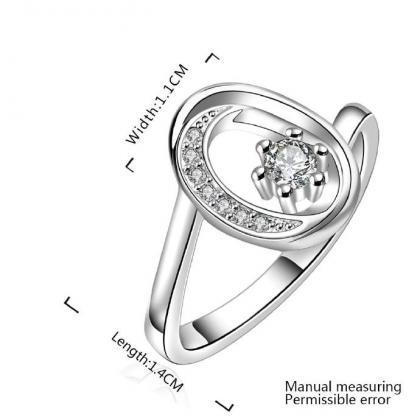 Jenny Jewelry R652 Silver Plated Design Lady Ring