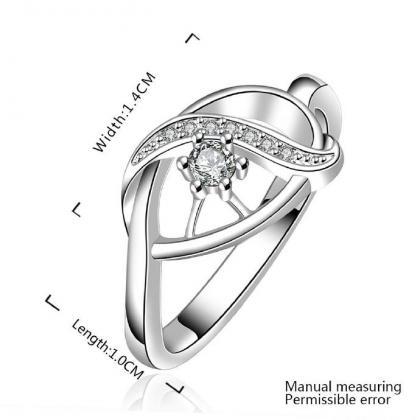 Jenny Jewelry R653 Silver Plated Design Lady Ring