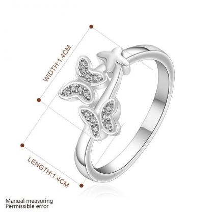 Jenny Jewelry R655 Silver Plated Design Lady Ring