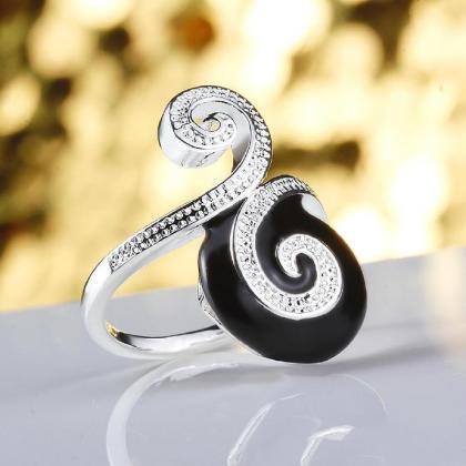 Jenny Jewelry R664 Silver Plated Design Lady Ring