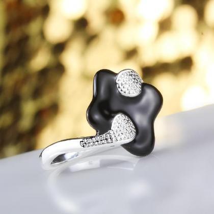 Jenny Jewelry R665 Silver Plated Design Lady Ring