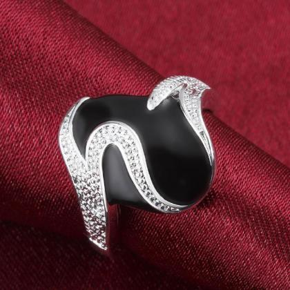 Jenny Jewelry R667 Silver Plated Design Lady Ring