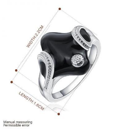 Jenny Jewelry R668 Silver Plated Design Lady Ring
