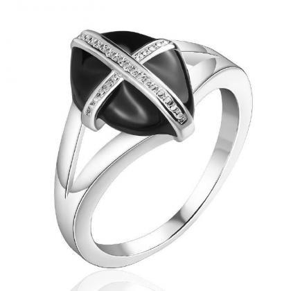 Jenny Jewelry R670 Silver Plated Design Lady Ring