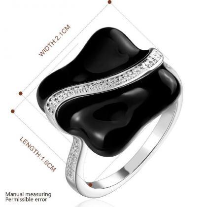 Jenny Jewelry R672 Silver Plated Design Lady Ring