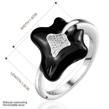 Jenny Jewelry R673 Silver Plated Design Lady Ring