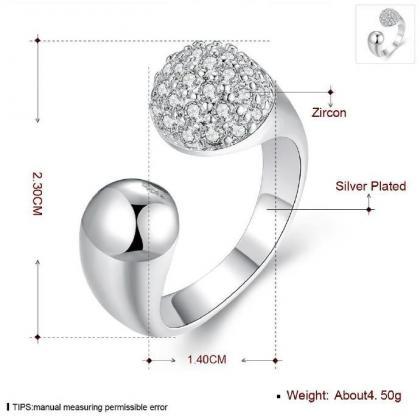 Jenny Jewelry R682 Silver Plated Design Lady Ring..