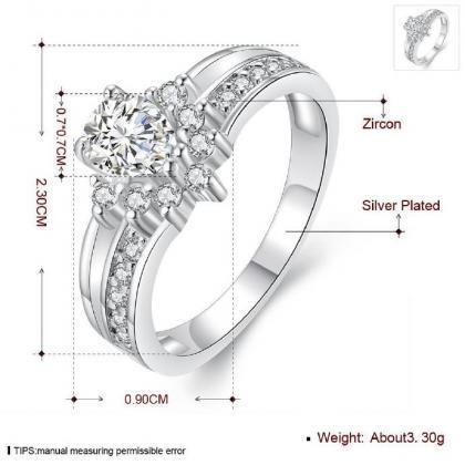 Jenny Jewelry R684 Silver Plated Design Lady Ring