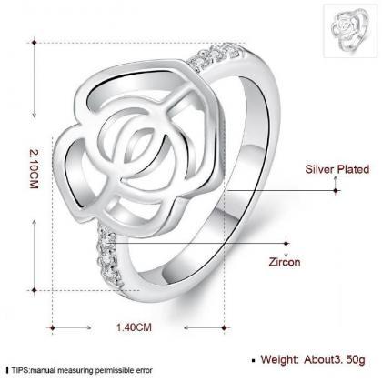 Jenny Jewelry R686 Silver Plated Design Lady Ring