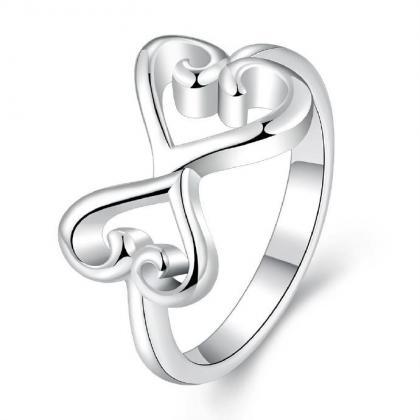 Jenny Jewelry R699 Silver Plated Design Lady Ring