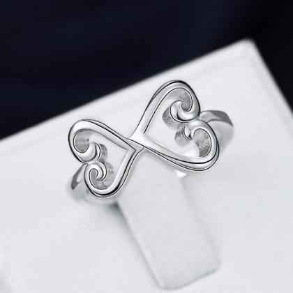 Jenny Jewelry R699 Silver Plated Design Lady Ring