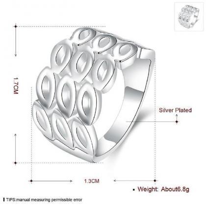 Jenny Jewelry R706 Silver Plated Design Lady Ring
