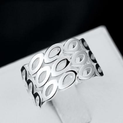 Jenny Jewelry R706 Silver Plated Design Lady Ring