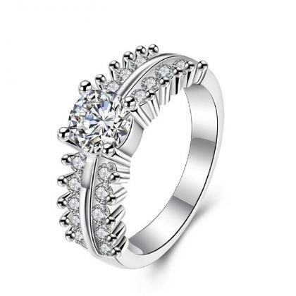 Jenny Jewelry R713 Newest Princess Silver Wedding..