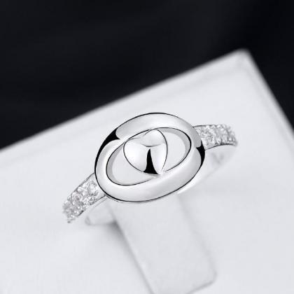 Jenny Jewelry R714 Silver Plated Design Lady Ring