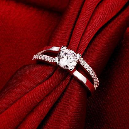 Jenny Jewelry R719 Newest Princess Silver Wedding..