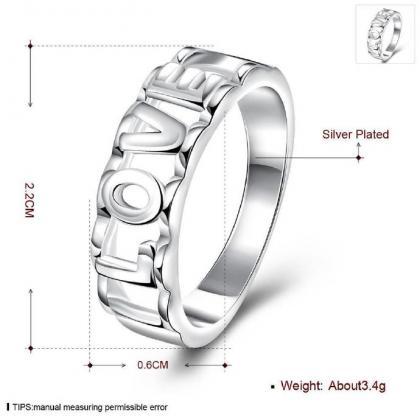 Jenny Jewelry R722 Silver Plated Design Lady Ring