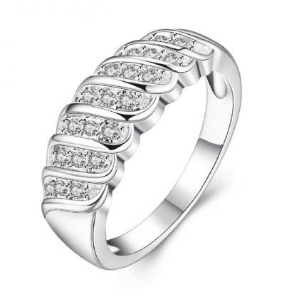 Jenny Jewelry R724 Silver Plated Design Lady Ring