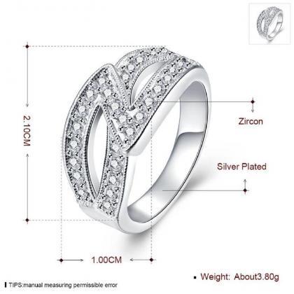 Jenny Jewelry R725 Silver Plated Design Lady Ring