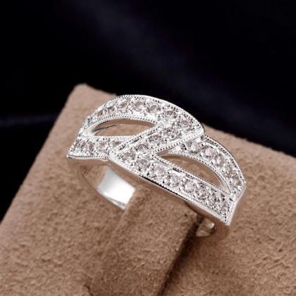 Jenny Jewelry R725 Silver Plated Design Lady Ring