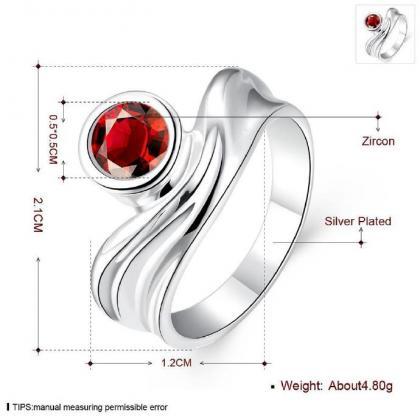 Jenny Jewelry R726 Silver Plated Design Lady Ring