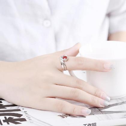 Jenny Jewelry R726 Silver Plated Design Lady Ring