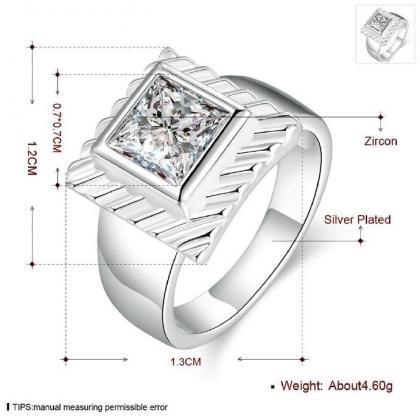 Jenny Jewelry R728 Silver Plated Design Lady Ring