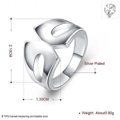 Jenny Jewelry R729 Silver Plated Design Lady Ring