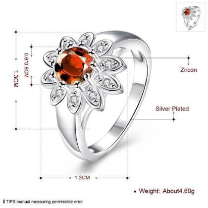 Jenny Jewelry R731 Silver Plated Design Lady Ring