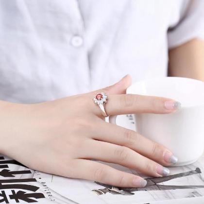Jenny Jewelry R731 Silver Plated Design Lady Ring