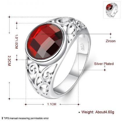 Jenny Jewelry R734 Silver Plated Design Lady Ring