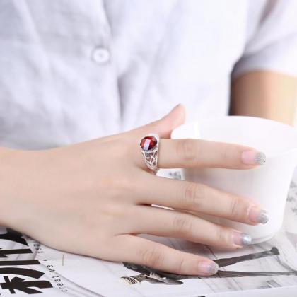 Jenny Jewelry R734 Silver Plated Design Lady Ring