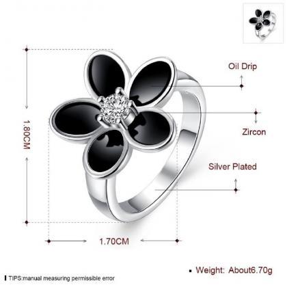 Jenny Jewelry R735 Silver Plated Design Lady Ring