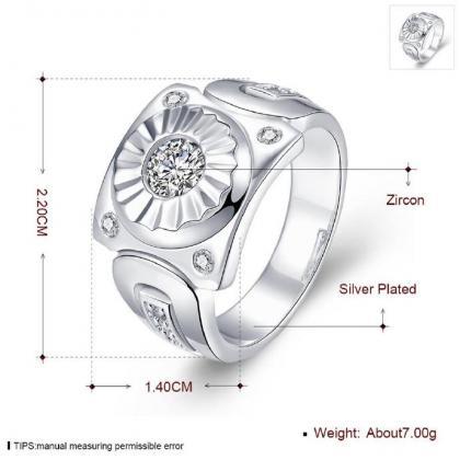 Jenny Jewelry R736 Silver Plated Design Lady Ring