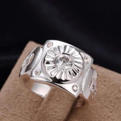 Jenny Jewelry R736 Silver Plated Design Lady Ring