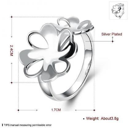 Jenny Jewelry R745 Silver Plated Design Lady Ring