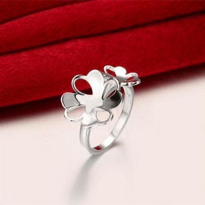 Jenny Jewelry R745 Silver Plated Design Lady Ring