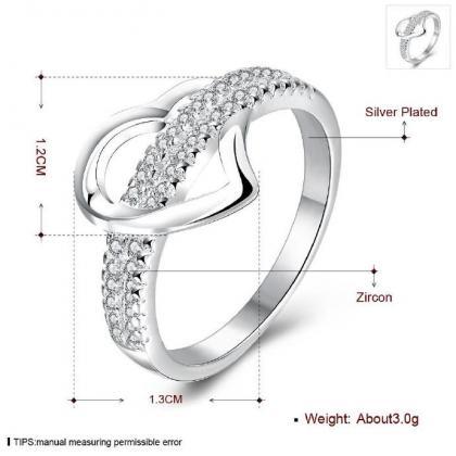Jenny Jewelry R749 Silver Plated Design Lady Ring
