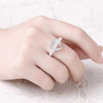Jenny Jewelry R749 Silver Plated Design Lady Ring