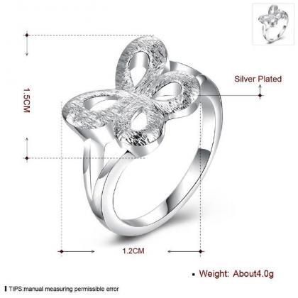 Jenny Jewelry R750 Silver Plated Design Lady Ring