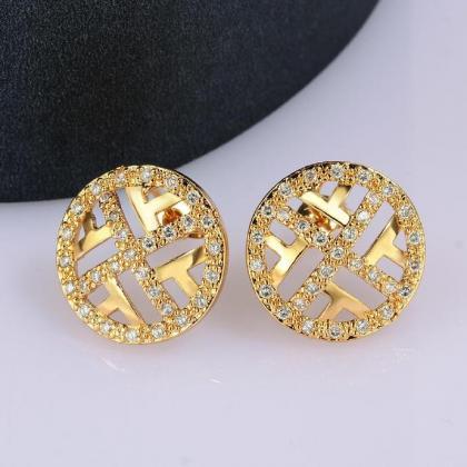 Jenny Jewelry E025-a 18k Gold Plating High Quality..