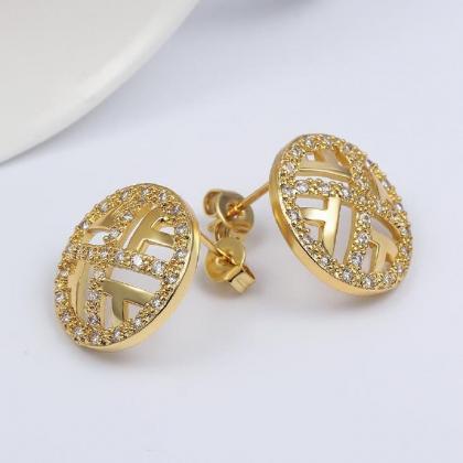 Jenny Jewelry E025-a 18k Gold Plating High Quality..