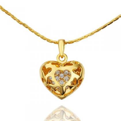 Jenny Jewelry N002 18k Real Gold Plated Hollow..