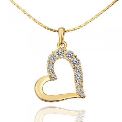 Jenny Jewelry N005 18k Real Gold Plated Side Way..