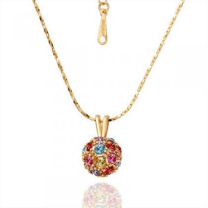 Jenny Jewelry N019 18k Real Gold Plated Necklace..