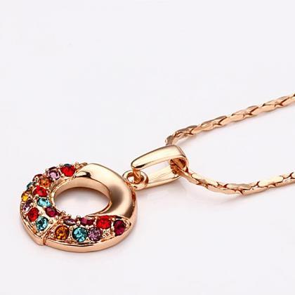 Jenny Jewelry N031 18k Real Gold Plated Necklace..