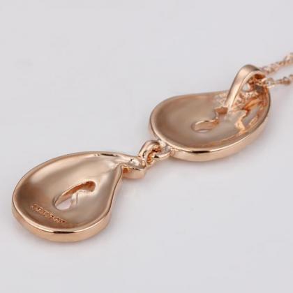 Jenny Jewelry N143 18k Real Gold Plated Necklace..