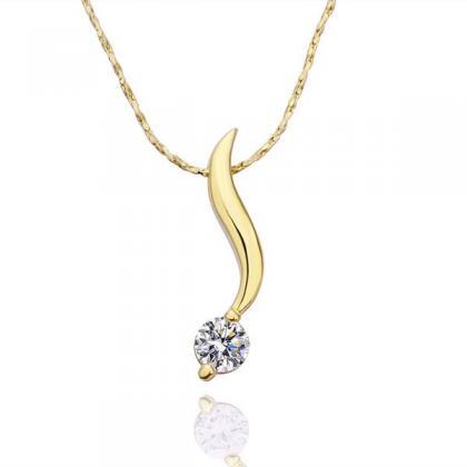 Jenny Jewelry N195 18k Real Gold Plated Necklace..