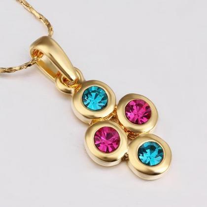 Jenny Jewelry N602 18k Real Gold Plated Necklace..
